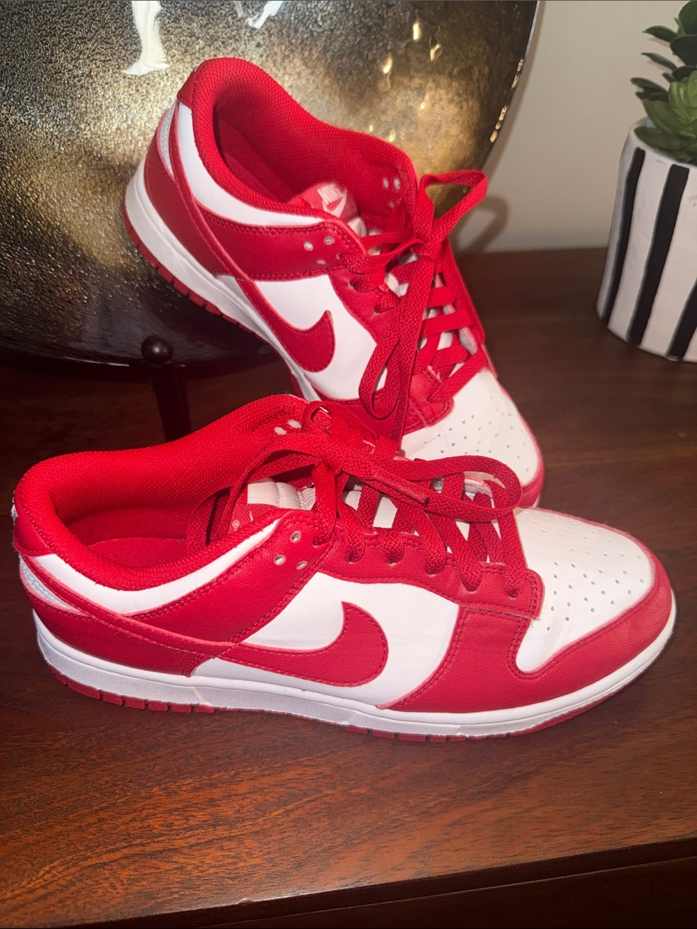 Nike Dunk Low Next Nature Red White Women’s Size 8 Sneakers